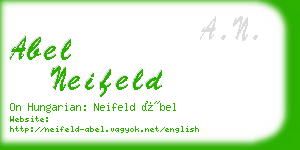 abel neifeld business card